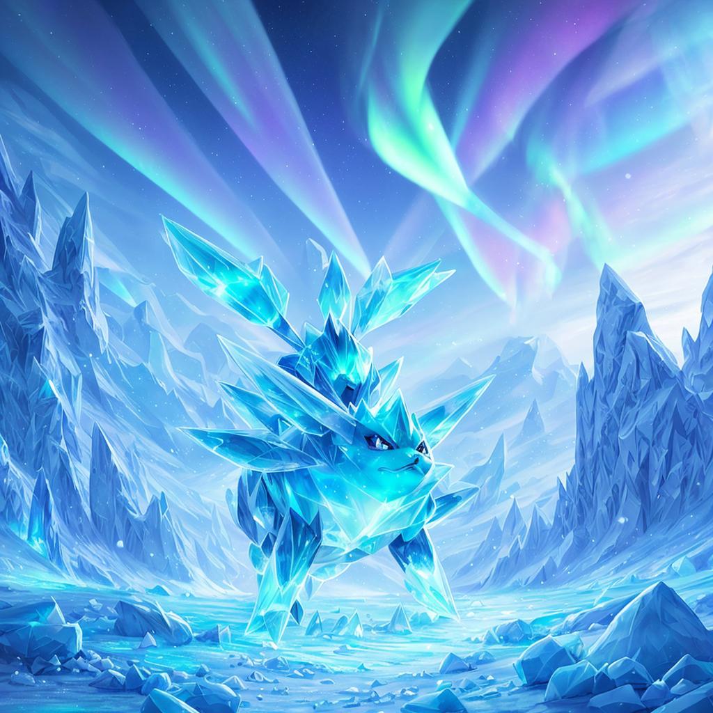 Ice Pokemon with aurora effects
